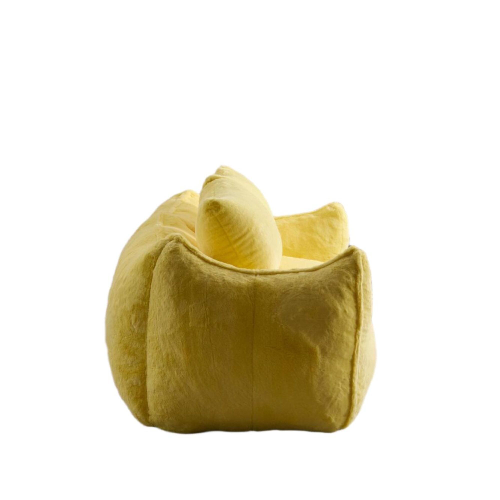 Giant Bean Bag Sofa For Adults Ultra Soft Fluffy Loveseat Yellow_voghion.com